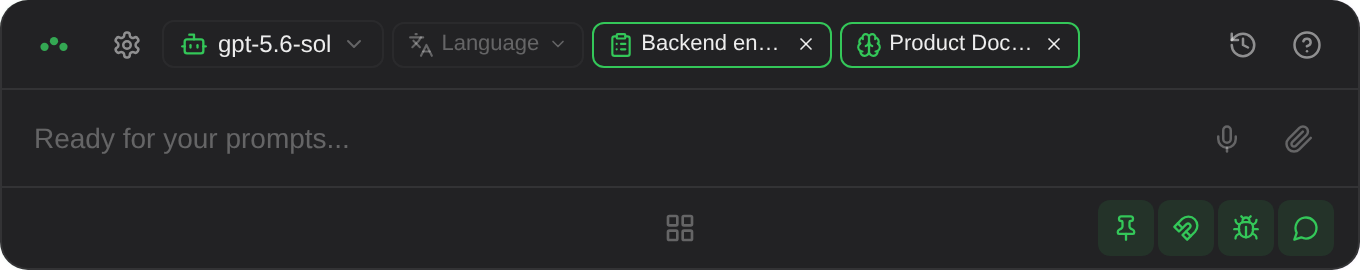 The Triplo AI prompt bar floating over the desktop